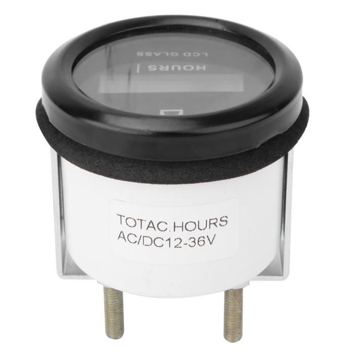 Dilwe Compteur horaire moteur Jauge de compteur d'heures de vibration