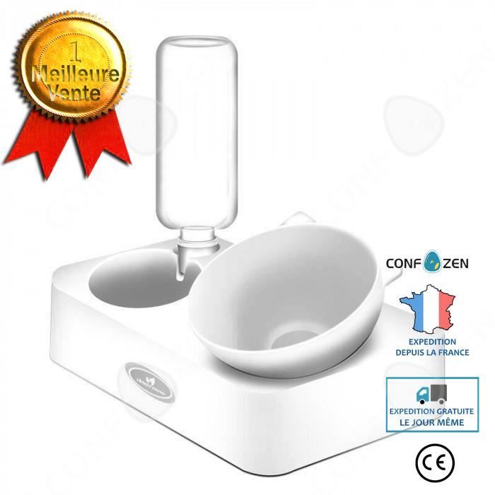 Version Blanc - L - Bol Pour Chien Chat Bouteille D'eau Mangeoire Automatique Animaux Buveur Chats Distributeur Gamelle