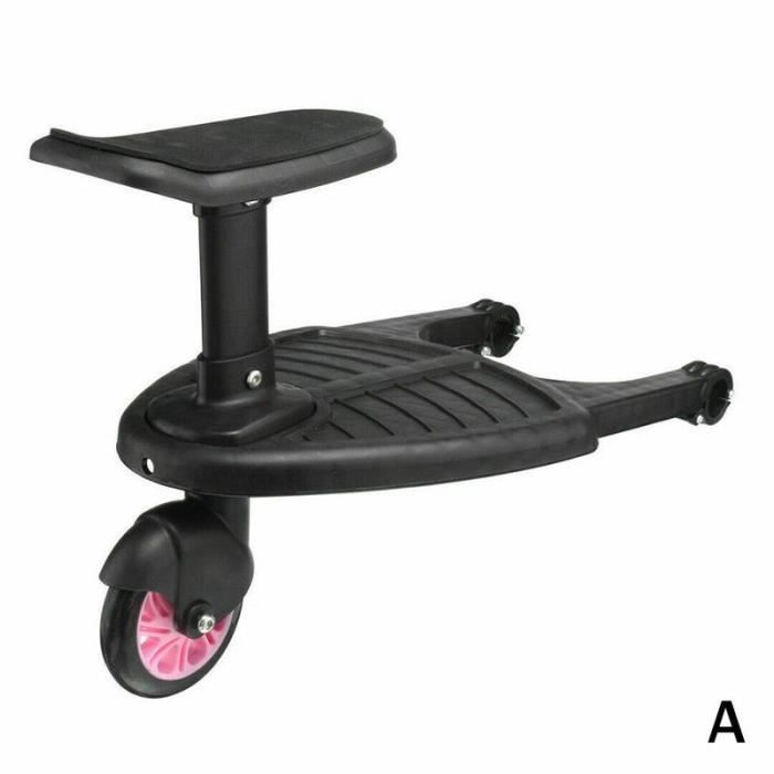 Marchepied universel pour poussette - Adaptateur de pédale - Avec siège - Pour poussette - Charge maximale : 25 kg - Noir Marchepied universel pour poussette - Adaptateur de pédale - Avec siège - Pour poussette - Charge maximale : 25 kg - Noir
