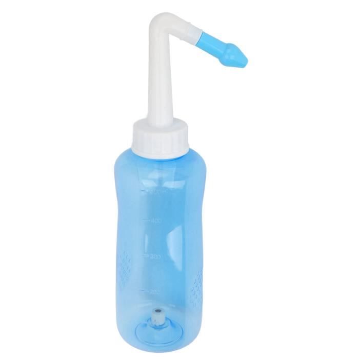 Bouteille De Lavage Nasal 500 Ml - 2 Buses (1 Et 3 Trous), Angle 60°, Pour Adultes Et Enfants