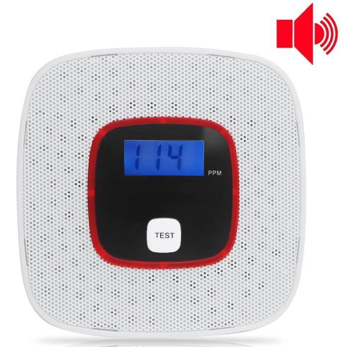 CO Détecteur de warnungs Langue Communication (en anglais),pour hôtel,chambre, salon,cave