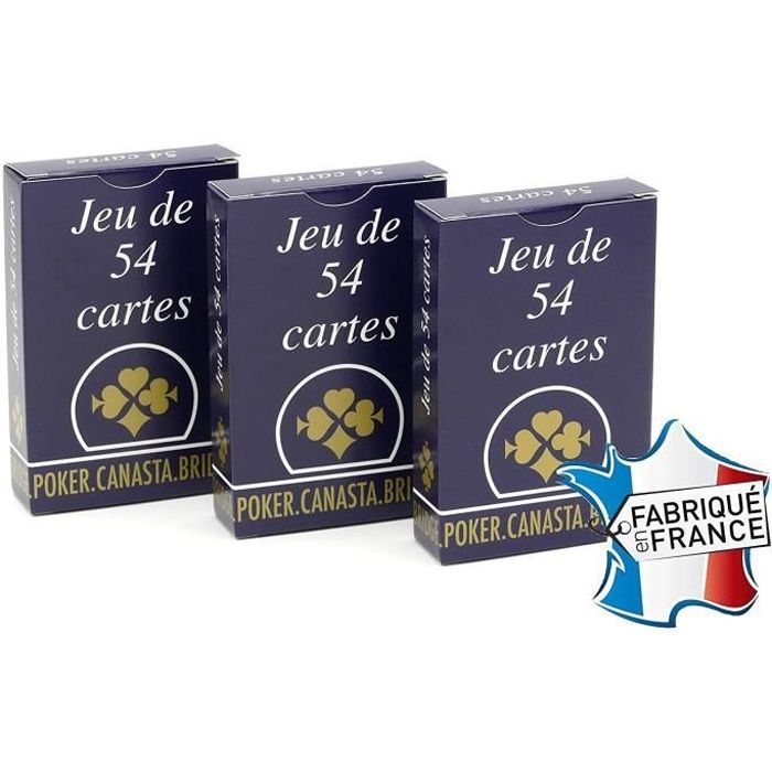 Jeu de 54 Cartes - Gauloise Bleue - Lot de 3