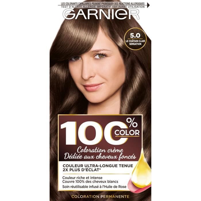 Garnier Coloration Permanente 100 Ultra Brun Chatain Clair Sensation Cdiscount Au Quotidien