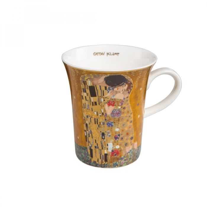 Gourde Goebel Artis Orbis – Le Baiser De Klimt – Verre 700 Ml Avec Housse – Neuf