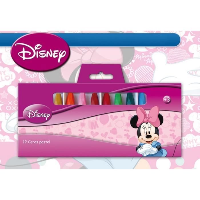 12 Crayon Gras Cire Minnie Mouse Disney Guizmax Cdiscount Beaux Arts Et Loisirs Creatifs