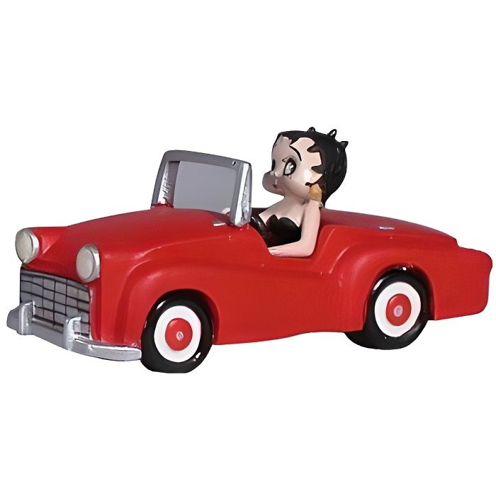 figurine betty boop en voiture - plastoy - hauteur 3 cm - pour enfants à partir de 3 ans