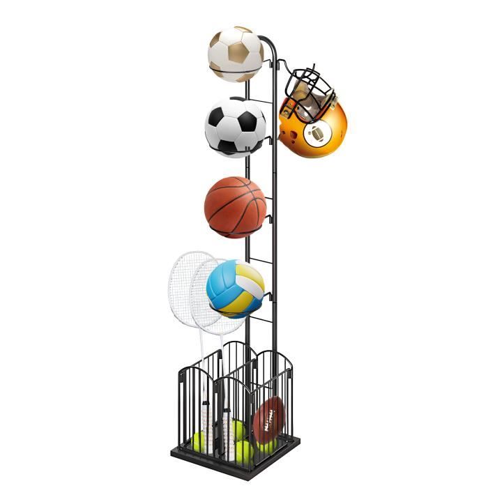 Panier de basket-ball - HOMEWELL - Support de rangement - Noir - 30*25*152cm