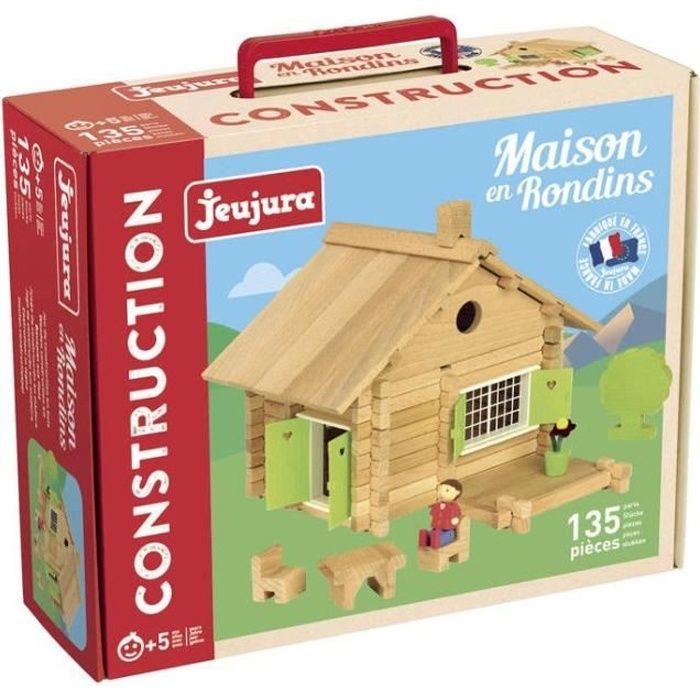 Gros Lot De Construction En Bois – Maisons, Rondins – 3,8 Kg – Jouet Enfant