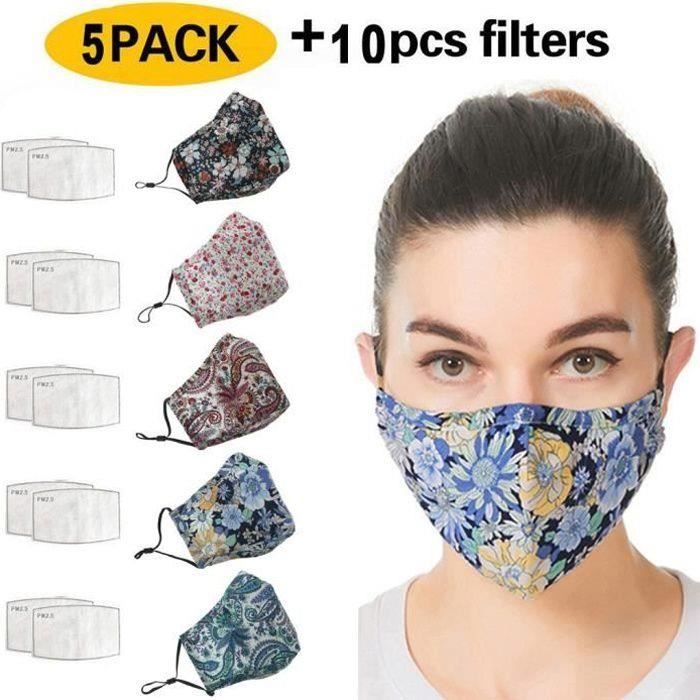 SHATCHI Masque Facial En Coton Lavable Et Réutilisable, Anti-poussière Pour Homme Et Femme, Protection Chaude Contre La Pollution De L'air