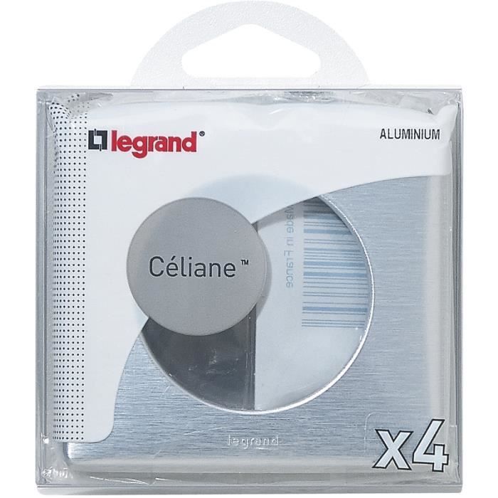 LEGRAND - Celiane lot 4 plaques aluminium - Cdiscount Bricolage