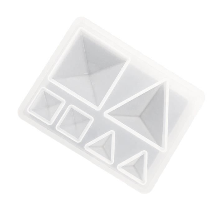 Beufee 2pcs Pyramide Silicone Moule, Pyramide Résine Moule Cristal Epoxy Moule Moulage A La Main Kit De Grande Pyramide Resine Moule Fabrication Savon Bain Bombe Bougie Artisanat Home Decor