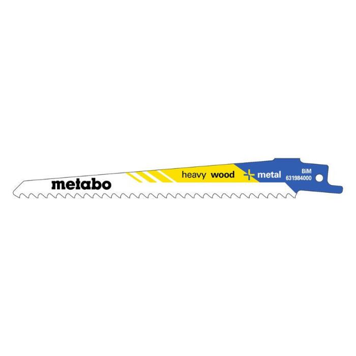 Metabo 100 lames de scie sabre bois+métal série professional 1 25 mm BiM 3 2 mm 5 1 DPP 628259000