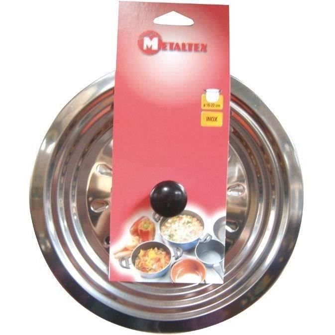 Couvercle anti-gras en inox - D: 28 à D: 30 cm