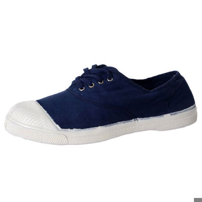 Bensimon Tennis - BENSIMON - Lacet Marine - Basse - Lavable en machine - Semelle caoutchouc