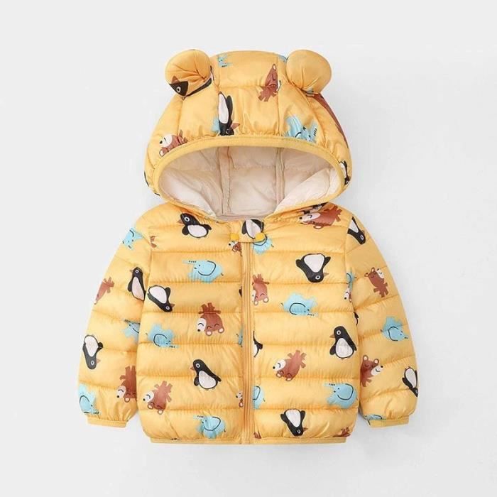 Combinaison Neige Enfant - Doudoune Hiver Avec Capuche - Pour Garçons Et Filles - Set Chaud
