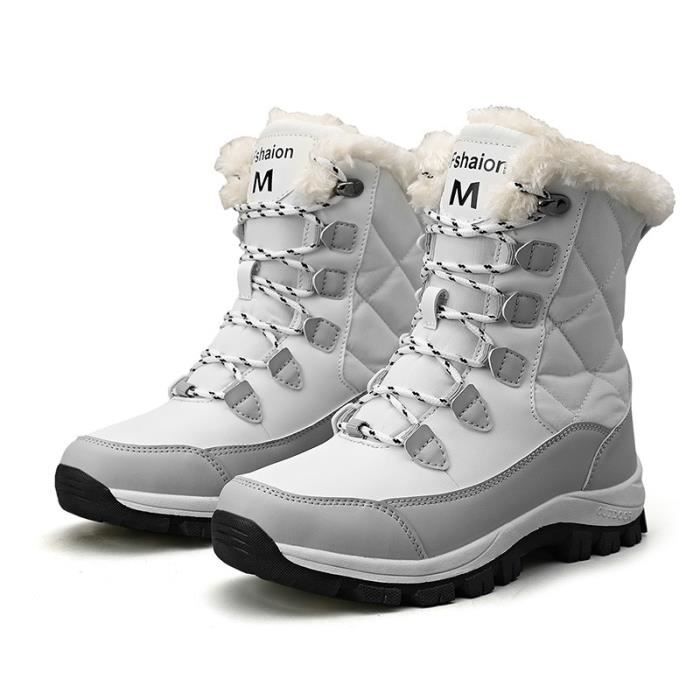 X11 Bottes De Neige Dhiver Imperméables Pour Femme – Bottes À Plateforme Bouffantes Mi Mollet Doublées De Fourrure Chaude, Blanc, Taille 41 Du 62,43 € | DHgate