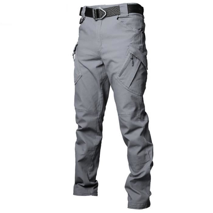 Pantalon de Travail Homme Cargo Battle Extérieur en Coton Milti-Poches - Gris