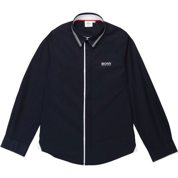 Chemise Hugo Boss Bleue à Rayures - Taille M - Coton - Occasion Bon état (petites Réparations)