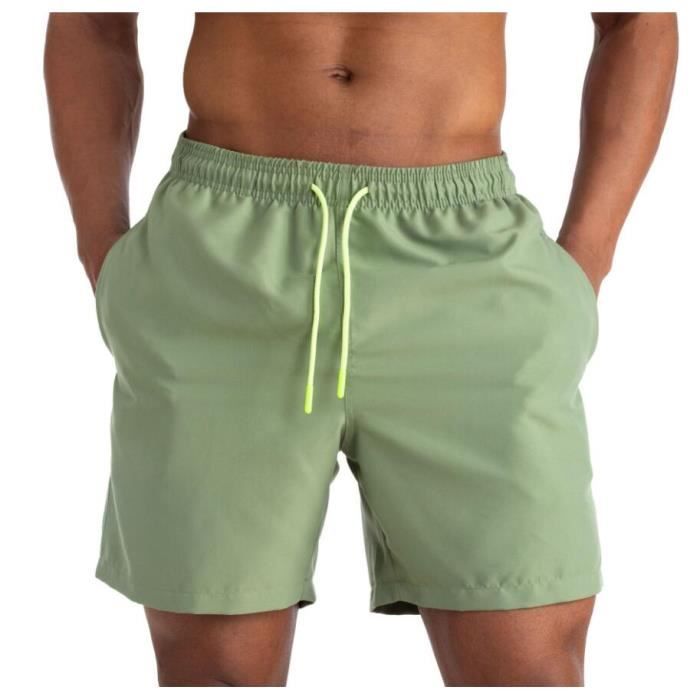 Shorts De Sport Homme - 7,5 Cm D'entrejambe - Taille élastique Avec Cordon - Pour Musculation, Running, Gym