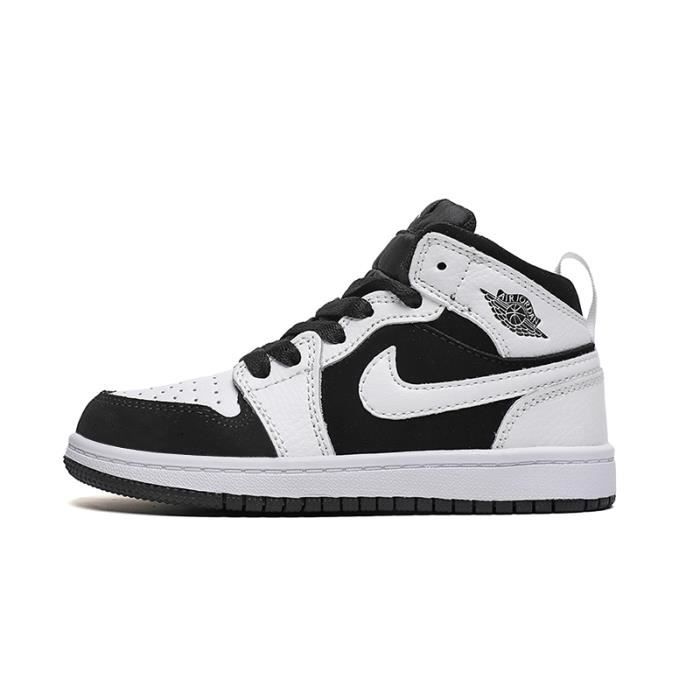 Baskets AIR JORDAN 1 MID bebe Chaussures pour Noir blanc Cdiscount Chaussures