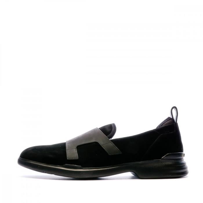 chaussures de ville homme - cr7 padua - noir - tige en cuir suédé - boucle de talon - semelle synthétique