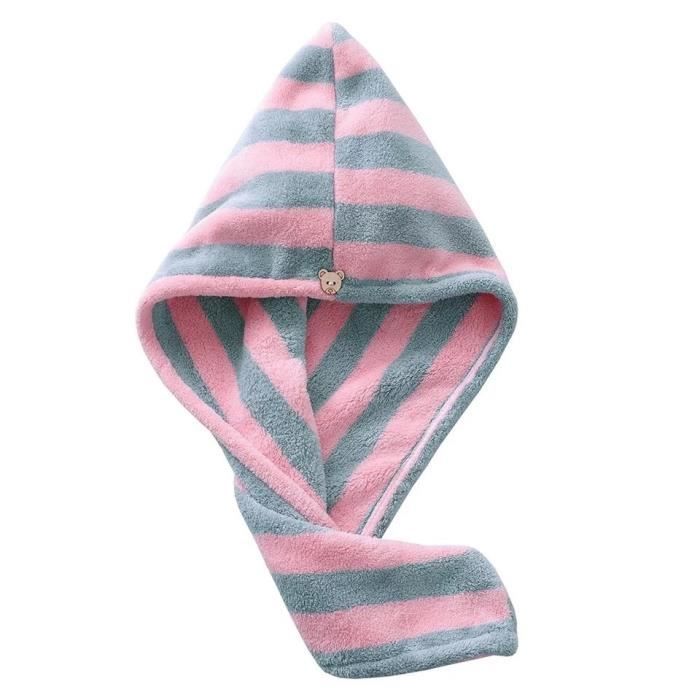 Serviette Séchante Cheveux Microfibre - Lot De 2, Taille 24x20 Cm - Anti-frisottis, Ultra Absorbante