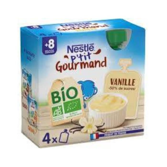 Nestle P Tit Gourmand Bio Gourde Lactee Vanille 4x85g Achat Vente Dessert Lacte Nestle P Tit Gourmand Bio Gourde Lactee Vanille 4x85g Cdiscount Pret A Porter