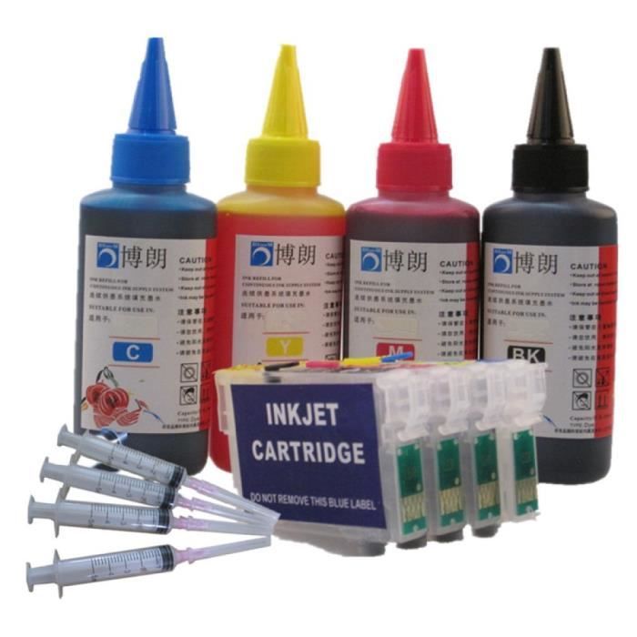 Kit De Recharge Cartouche ENCROS Pour HP 38 Jaune - Rechargeable - Fabriqué En France