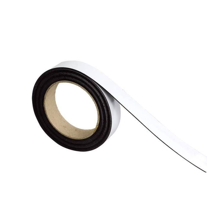 Lot De 25 Étiquettes Magnétiques Magstick - 5x2 Cm - Surface Blanche Inscriptible - Pour Tableau Magnétique