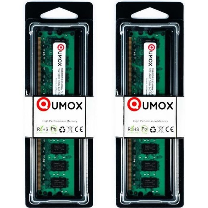 RAM DDR2 ZVVN 12Go (3x4Go) 800MHz PC2-6400 CL6 - Neuf - Mémoire Bureau