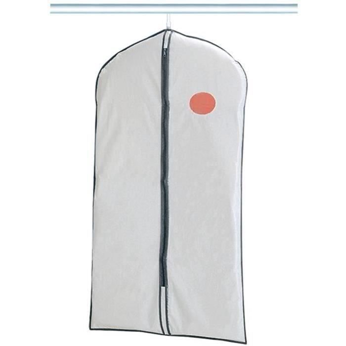 Housse pour vêtement - 60x100 cm - gris