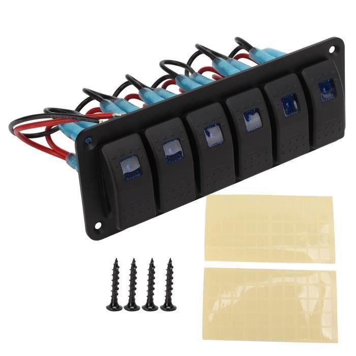 4 Caches D’interrupteur à Bascule ABS Noir – Dimensions 48x24 Mm, Clipser – Pour Panneaux Standards, Finition Propre - 7
