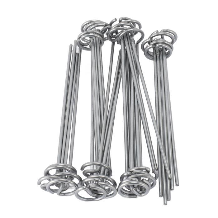 Lot De 30 Piquets De Jardin En Acier Galvanisé Forme G - Longueur 102 Mm - Pour Filets, Tentes, Bâches, Anti-Mauvaises Herbes