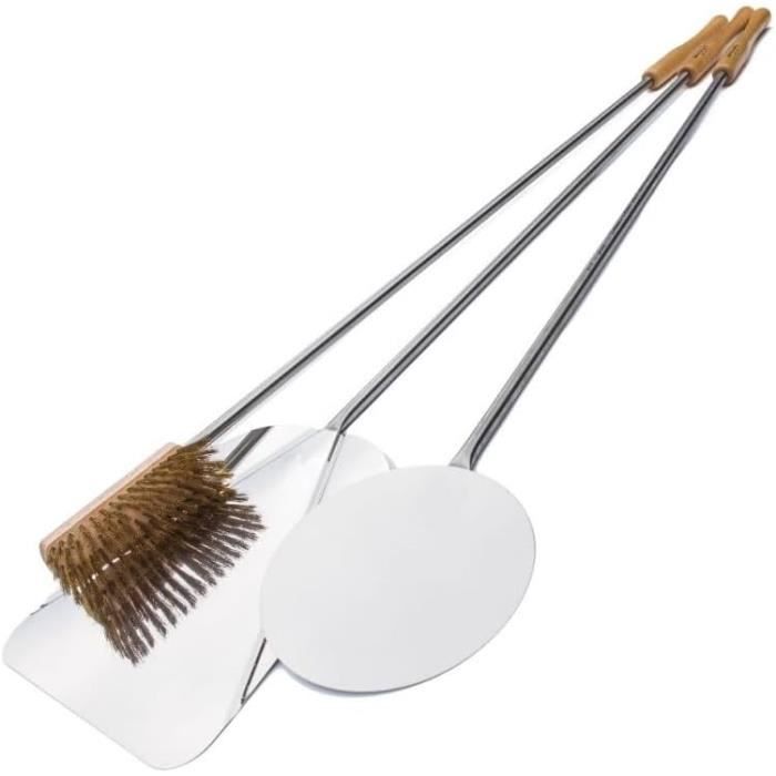 Pelle à Pizza Inox FALCI TOUR - Diamètre 36cm - Ronde - Antiadhésif - Fabriquée En Italie