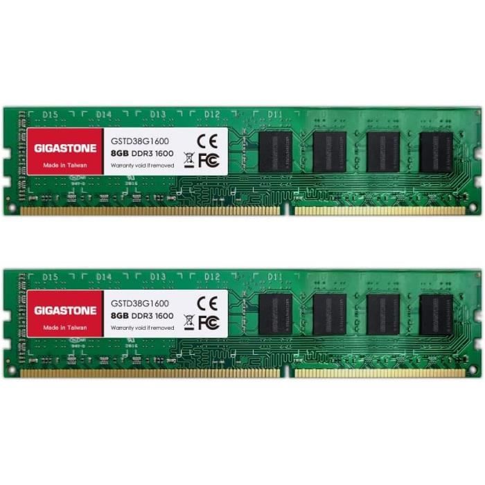 16Go RAM DDR3 Pour Portable - 2x8Go 1600MHz PC3-12800 - 1.35V SODIMM
