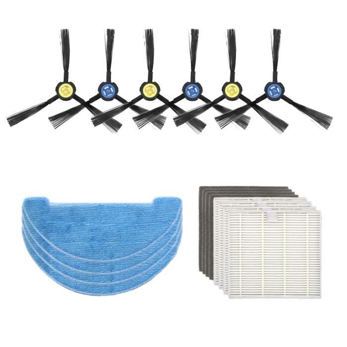 18 PièCes SéRies Hepa Filtre Brosse LatéRale Brosse Pour I7 E5 E6 I3