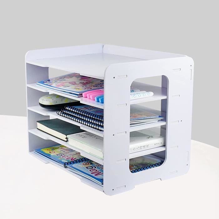 LPAMABA Organisateur De Bureau A4 3 Niveaux – Étagère Pratique Et Élégante Pour Ranger Vos Documents, Lettres Et Magazines En Toute Simplicité