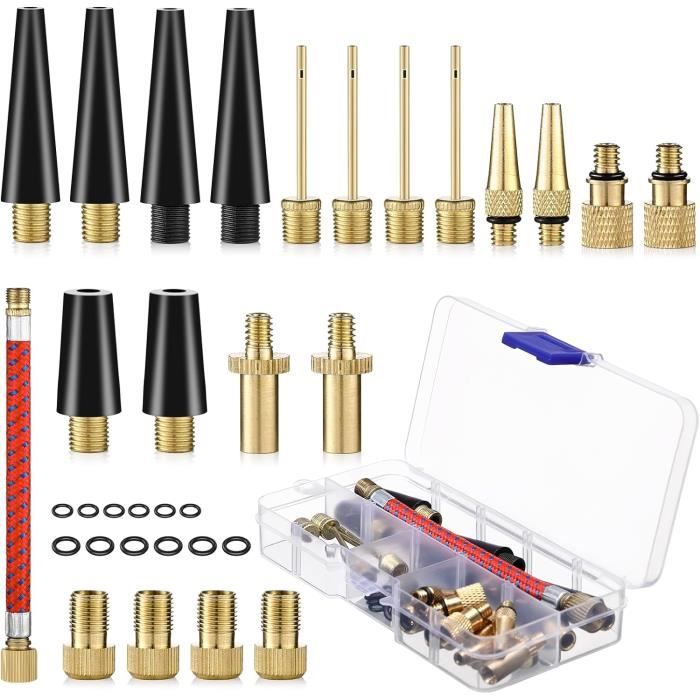 2 Adaptateurs De Valve Pour Pompe à Vélo - Compatible Presta Et Schrader, Connexion Rapide