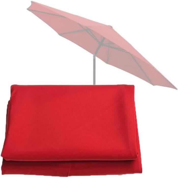 Toile De Remplacement Pour Parasol Rectangulaire 2x3 M - 6 Baleines, Tissu Polyester 160g/m² (Couleur Kaki)