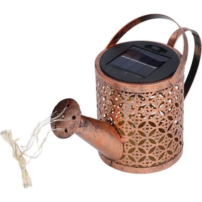 Déco Solaire Arrosoir Avec Guirlandes WolinTek - Lumière Étoilée Étanche Pour Jardin, Patio