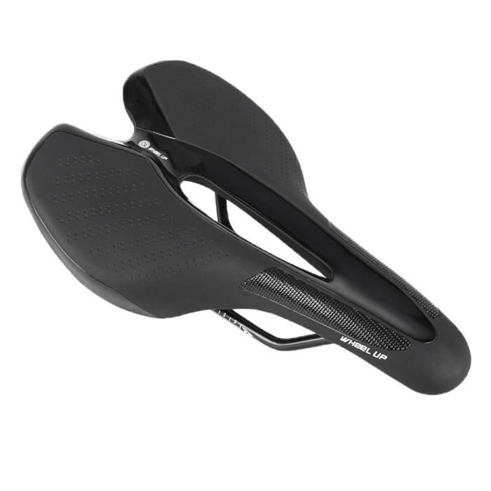 Selle Vélo WEST BIKING Confort – Cuir – Rails Acier – 250x150mm – Universelle VTT/route