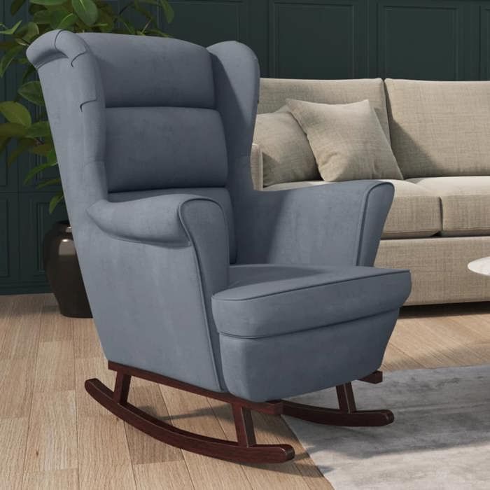 VidaXL Chaise à bascule avec repose-pied Violet Tissu 3097714 - Maison
