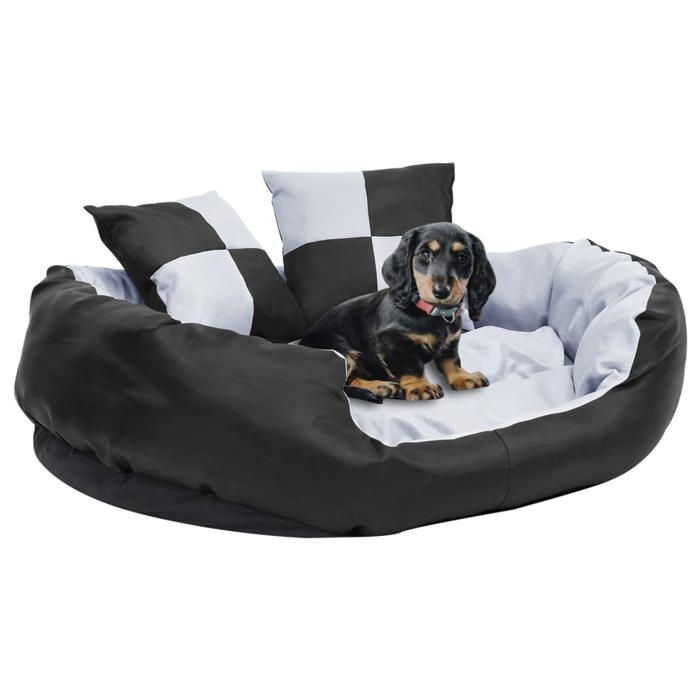 vidaXL Coussin Réversible Lavable pour Chien Gris et Noir 85x70x20 cm Canapé 171208 vidaXL Coussin Réversible Lavable pour Chien Gris et Noir 85x70x20 cm Canapé 171208