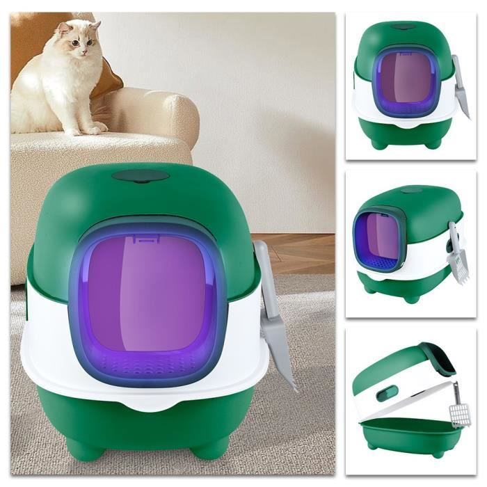 Comparer les prix de Bac à Litière - XUANYU - Grande Capacité - Isolation Contre Les Odeurs - Vert