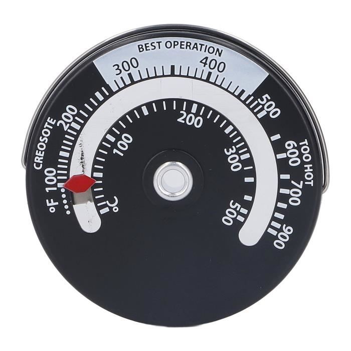 Zerone thermomètre de four Thermomètre de poêle magnétique 0-500℃ Cadran en  alliage d'aluminium Jauge de thermomètre de haute