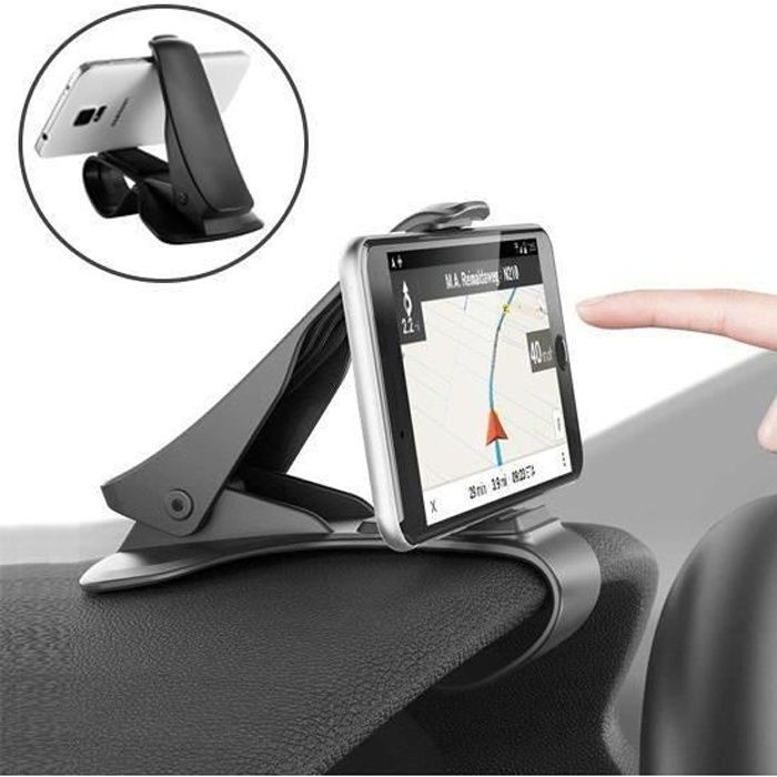 Support Téléphone Voiture Universel - Fixation sur Tableau de Bord pour iPhone X,8 Plus,7 Plus,7, 6 et autres Smartphones