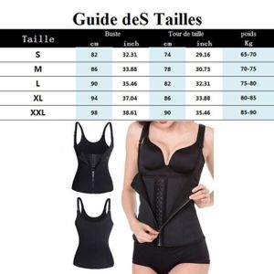 Gaine Amincissante Venus - Noir, Néoprène, Fermeture Double, Pour Abdomen