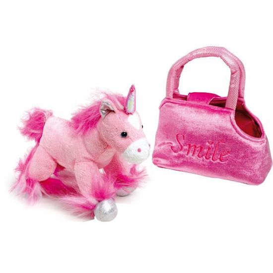 - ASAMIO1517172461953 Rose rose Asamio Sac banane en peluche licorne pour filles