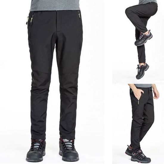 Pantalon de randonnée imperméable pour hommes, doublé