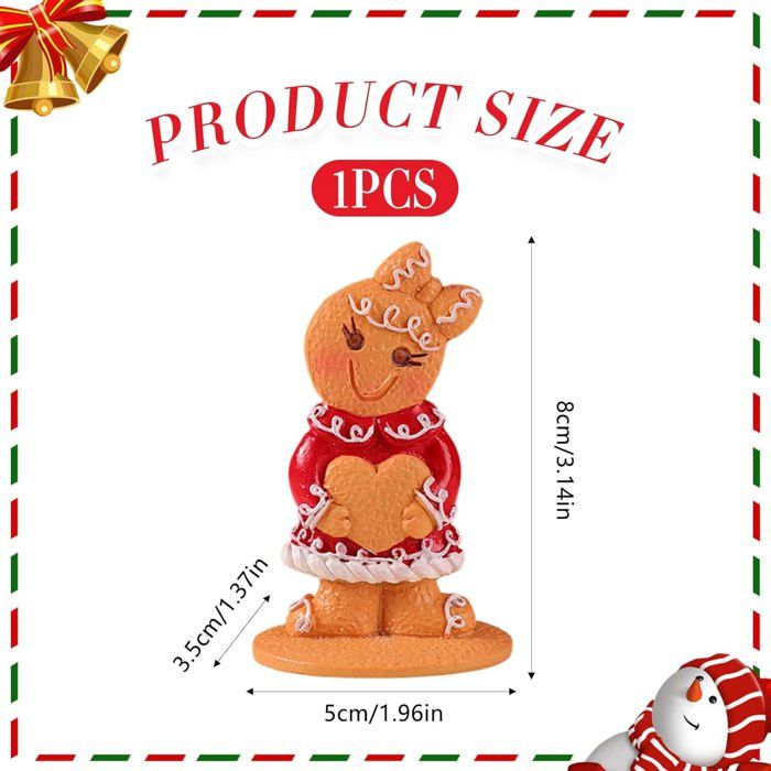 Lot De 6 Bonhomme En Pain D'épices En Peluche Pour Sapin De Noël Bonhomme En Pain D'épices Décoration De Noël à Suspendre Fournitures De Fête